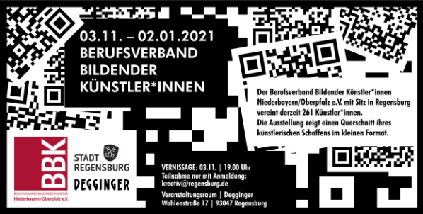 Einladung zur Ausstellung des BBK im Degginger in Regensburg